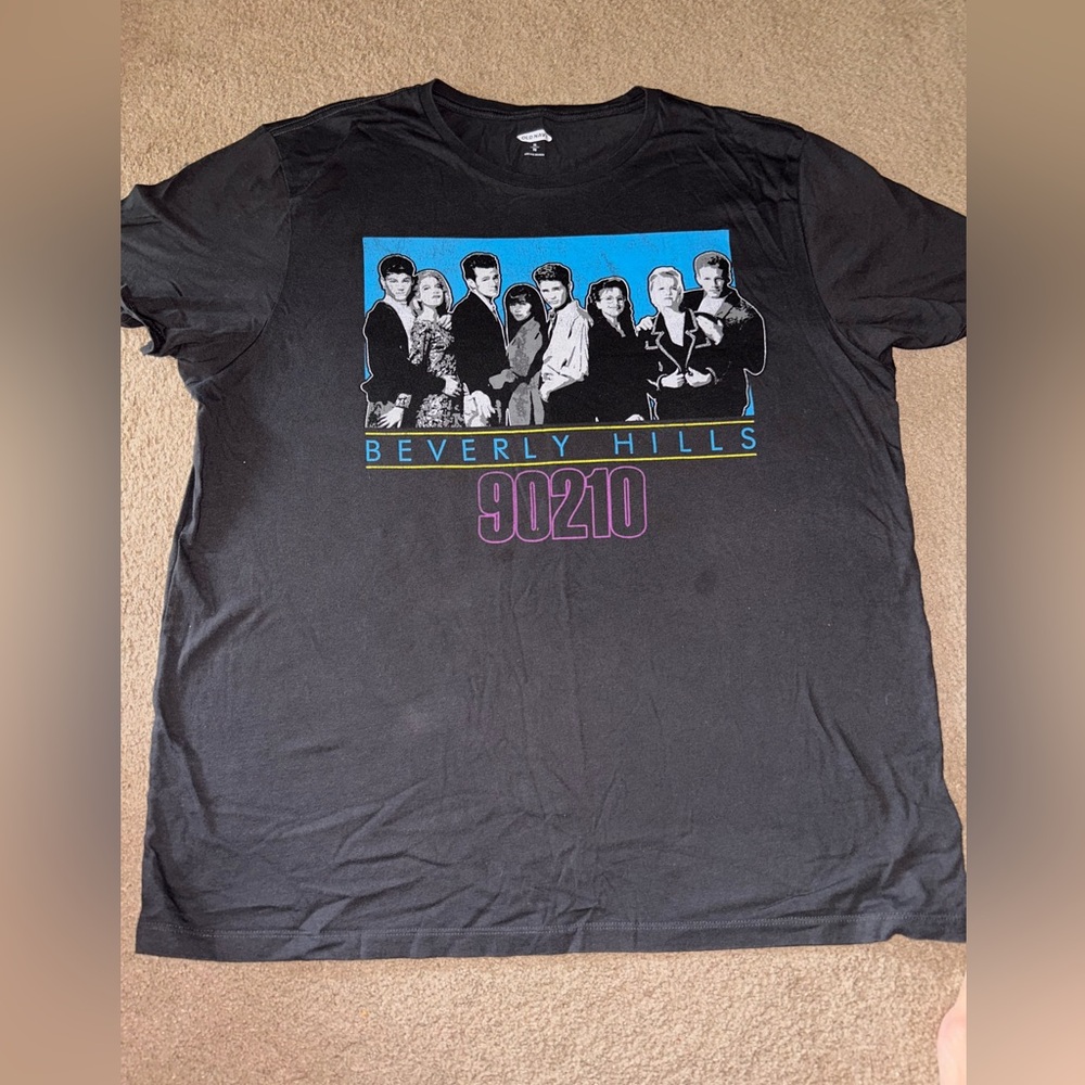 Old Navy Black Graphic Tee - Beverly Hills 90210